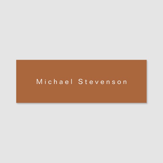 Trendy Modern Professional Name Tag (Front)