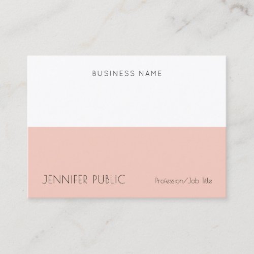 Trendy Modern Professional Simple Elegant Template Business Card