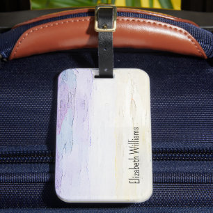 Trendy Modern Purple Watercolor Personalized  Luggage Tag