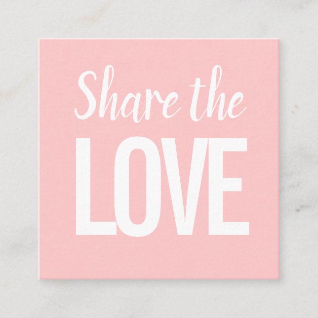 Trendy modern refer a friend pink business card (Front)