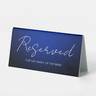 Trendy Modern Reserved Table Sign for Wedding
