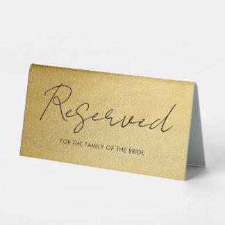 Trendy Modern Reserved Table Sign for Wedding