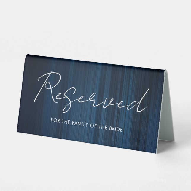 Trendy Modern Reserved Table Sign for Wedding   (Front)