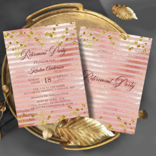 Trendy Modern Retirement Party Invitation