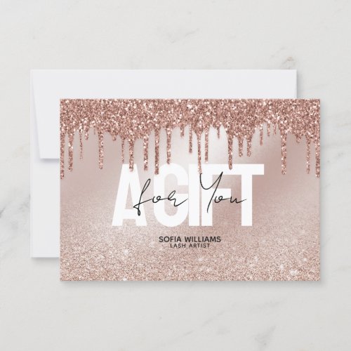 Trendy  Modern Rose gold Certificate Gift Card