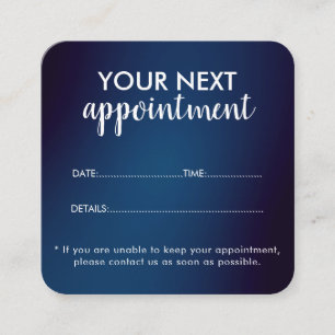 Trendy Modern Salon Appointment Reminder Card