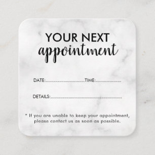 Trendy Modern Salon Appointment Reminder Card