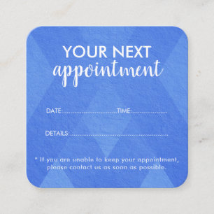 Trendy Modern Salon Appointment Reminder Card