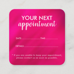 Trendy Modern Salon Appointment Reminder Card