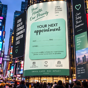 Trendy Modern Salon Appointment Reminder Card