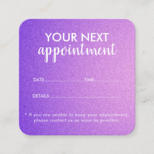 Trendy Modern Salon Appointment Reminder Card