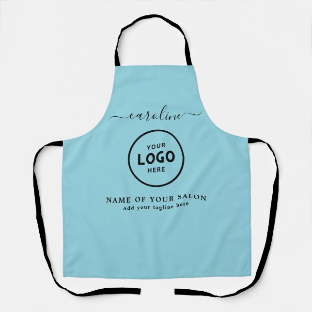 Trendy Modern Salon Logo Apron (Front)