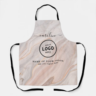 Trendy Modern Salon Logo Apron