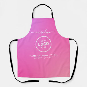 Trendy Modern Salon Logo Apron