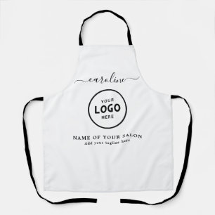 Trendy Modern Salon Logo Apron