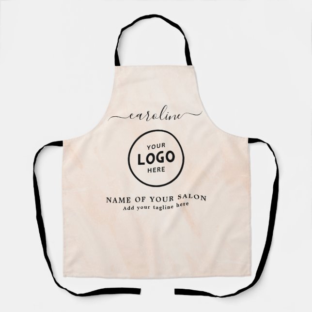  Trendy Modern Salon Logo Apron (Front)