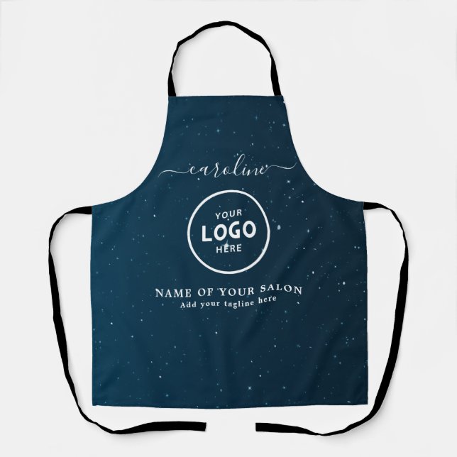  Trendy Modern Salon Logo Apron (Front)