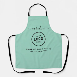 Trendy Modern Salon Logo Apron