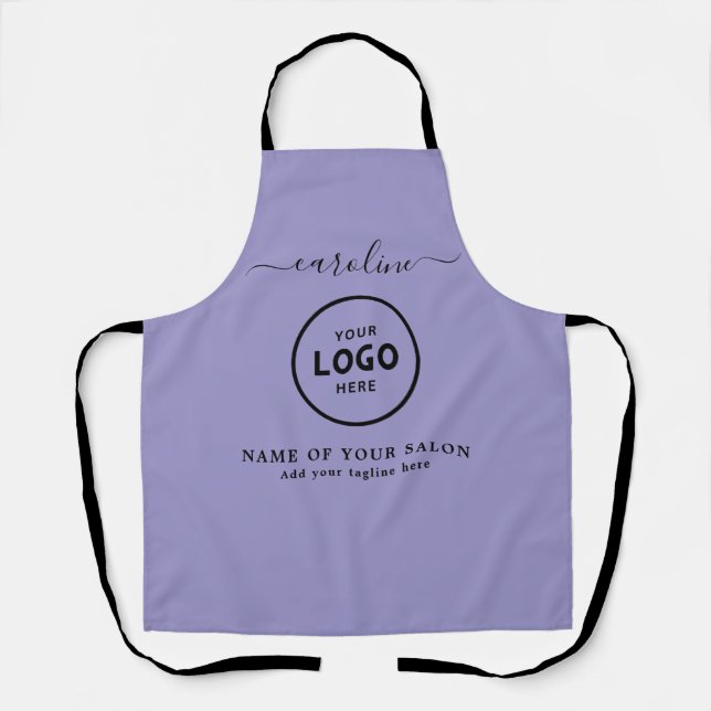  Trendy Modern Salon Logo Apron (Front)