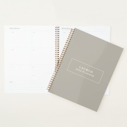 Trendy Modern Sandstone Minimal 2022 Planner