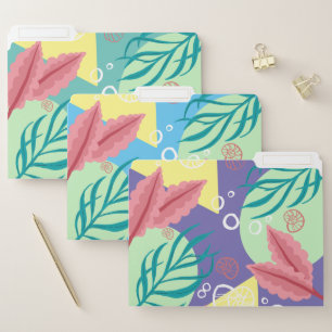 Trendy Modern Seaweed & Seashells File Folder