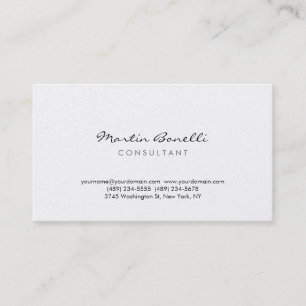 Trendy Modern Simple Consultant Business Card