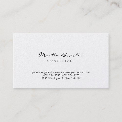 Trendy Modern Simple Consultant Business Card