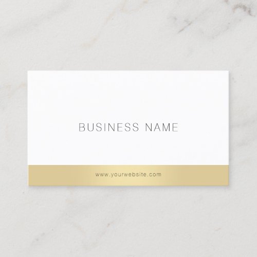 Trendy Modern Simple Design Elegant Gold Template Business Card