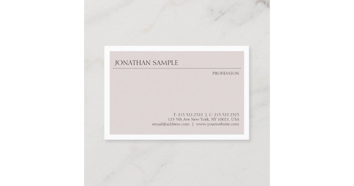 Trendy Modern Simple Design Elegant Professional Business Card | Zazzle