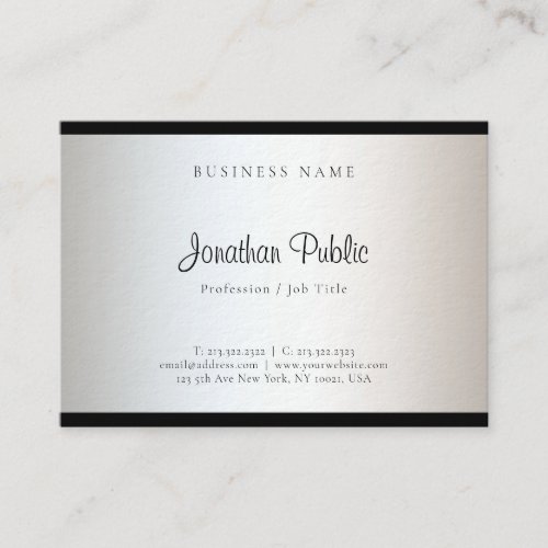 Trendy Modern Simple Design Template Elegant Business Card