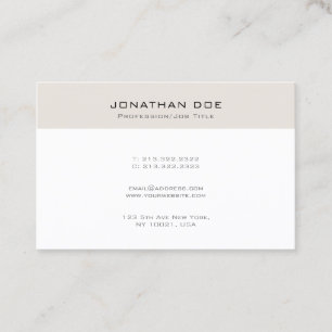 Trendy Modern Simple Design Template Graceful Business Card