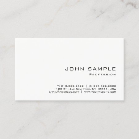 Trendy Modern Simple Professional Elegant Template Business Card