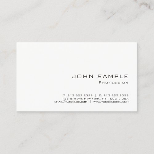 Trendy Modern Simple Professional Elegant Template Business Card