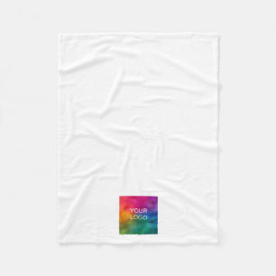Trendy Modern Simple Your Hotel Company Logo Here Fleece Blanket