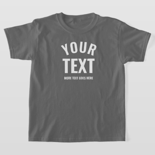 Trendy Modern Smoke Grey Template Boys Kids Best T_Shirt
