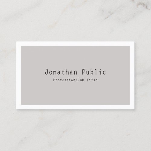 Trendy Modern Sophisticated Minimalist Template Business Card