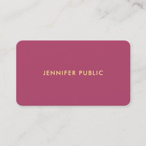 Trendy Modern Sophisticated Template Professional Business Card