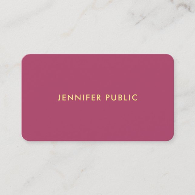 Trendy Modern Sophisticated Template Professional Business Card (Front)