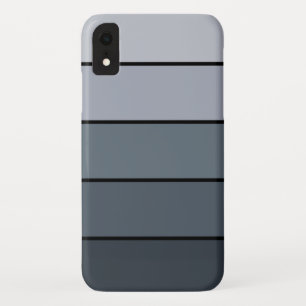 Trendy Modern Space Gray Stripes iPhone XR Case