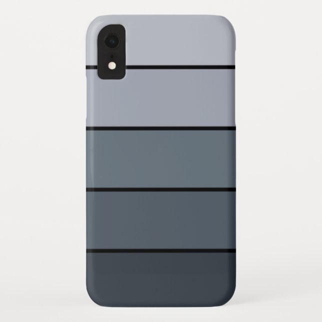Trendy Modern Space Gray Stripes Case-Mate iPhone Case (Back)