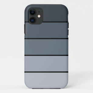 Trendy Modern Space Gray Stripes iPhone 11 Case