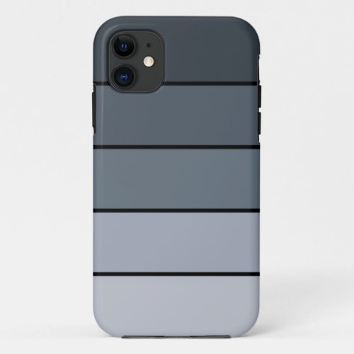 Trendy Modern Space Gray Stripes iPhone 11 Case