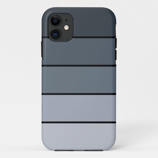 Trendy Modern Space Gray Stripes Case-Mate iPhone Case (Back)