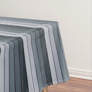 Trendy Modern Space Gray Stripes Tablecloth