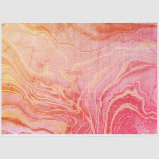 Trendy Modern Stylish Abstract Marble Tissue Paper (Front)