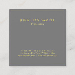 Trendy Modern Stylish Design Premium Silk Deluxe Square Business Card