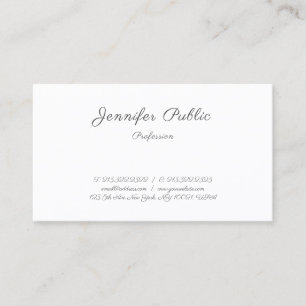 Trendy Modern Stylish Handwriting Simple Template Business Card