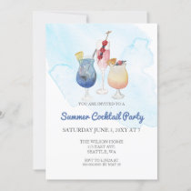 Trendy Modern Summer Cocktail party Invitations