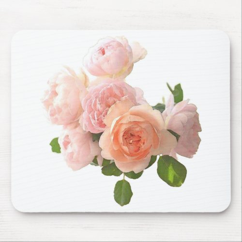 Trendy Modern Template Elegant Roses Design Mouse Pad