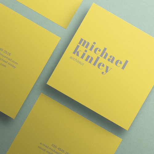Trendy modern typography professional networking square business card